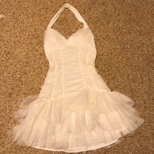 White Halter Dress